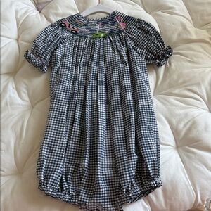 Gingham Smocked Golf Bubble